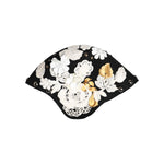 Dolce & Gabbana Black Wool White Floral Gold Leaf Cloche Hat HAT9649