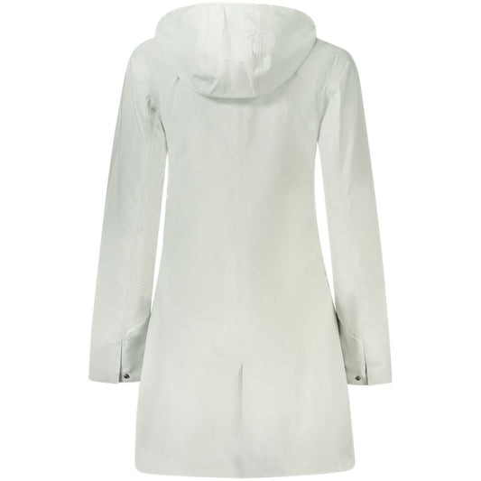 K-WAY Green Polyester Women Coat KW-34216-M