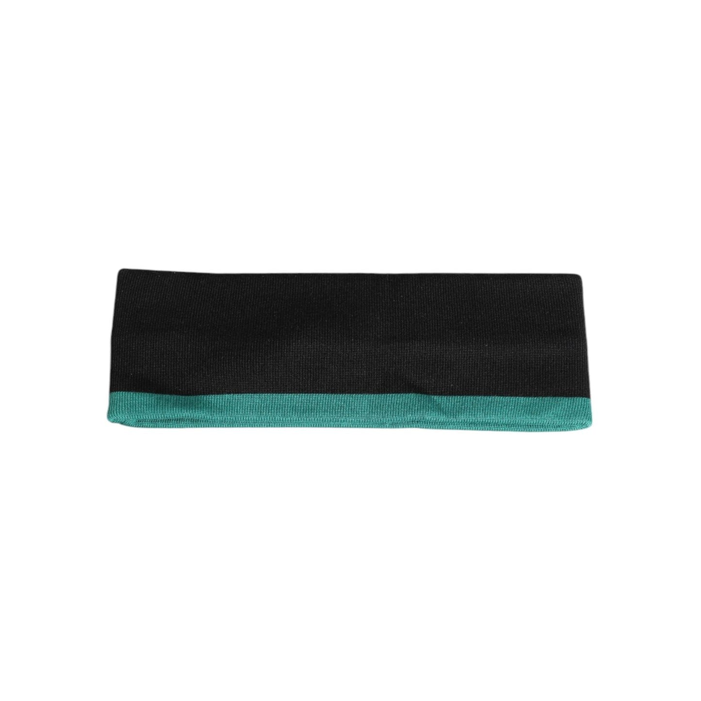 Dolce & Gabbana Black Silk Knitted DG Queen Head Band Hat HAT9810