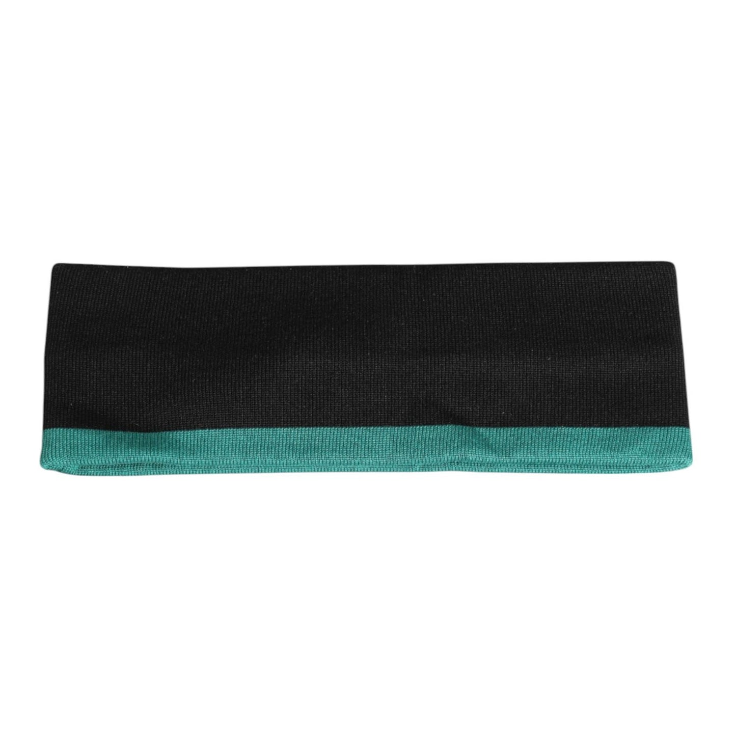Dolce & Gabbana Black Silk Knitted DG Queen Head Band Hat HAT9810