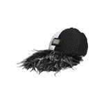 Dolce & Gabbana White Black Polka Dot Feathers Baseball Cap HAT9831-56