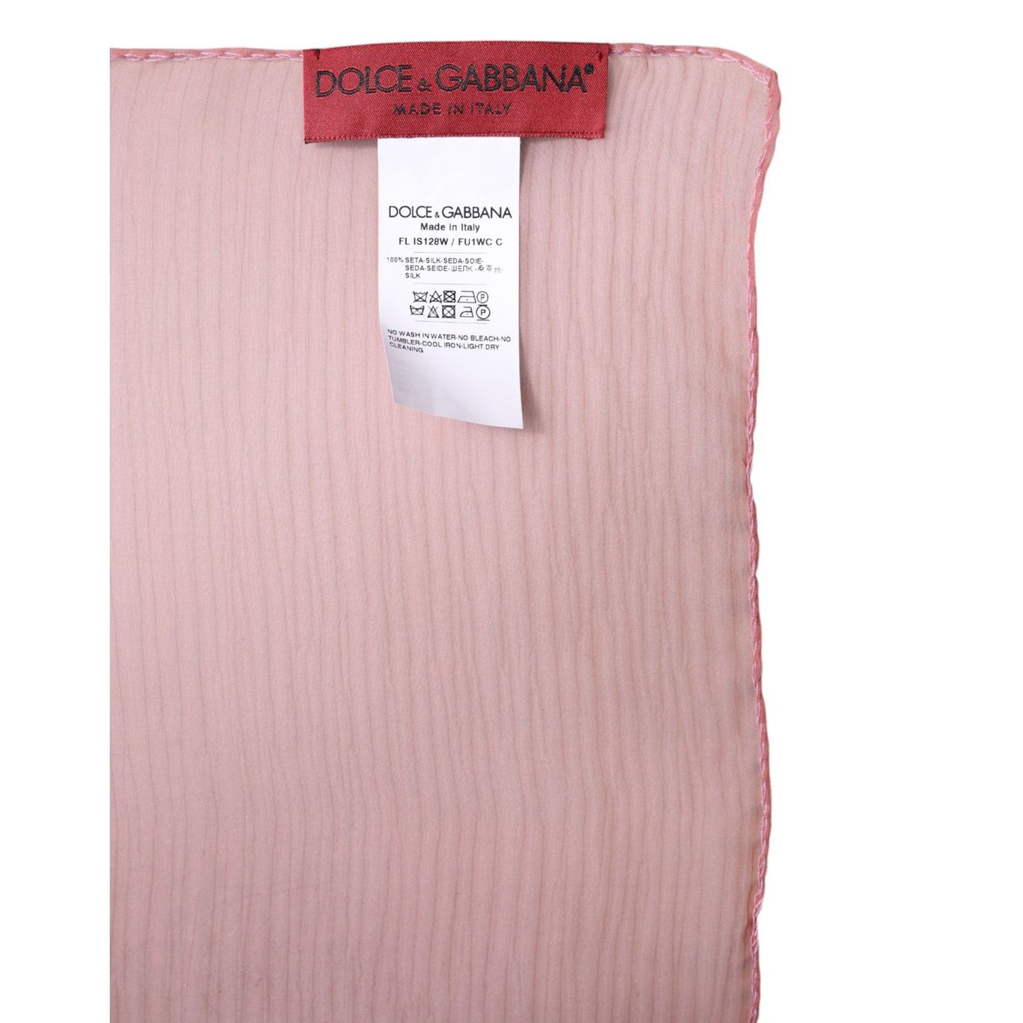Dolce & Gabbana Pink Silk Rectangle Women Wrap Shawl Scarf MS7490