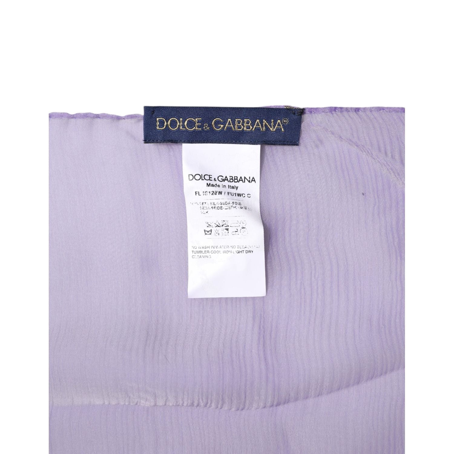 Dolce & Gabbana Purple Silk Rectangle Wrap Shawl Scarf