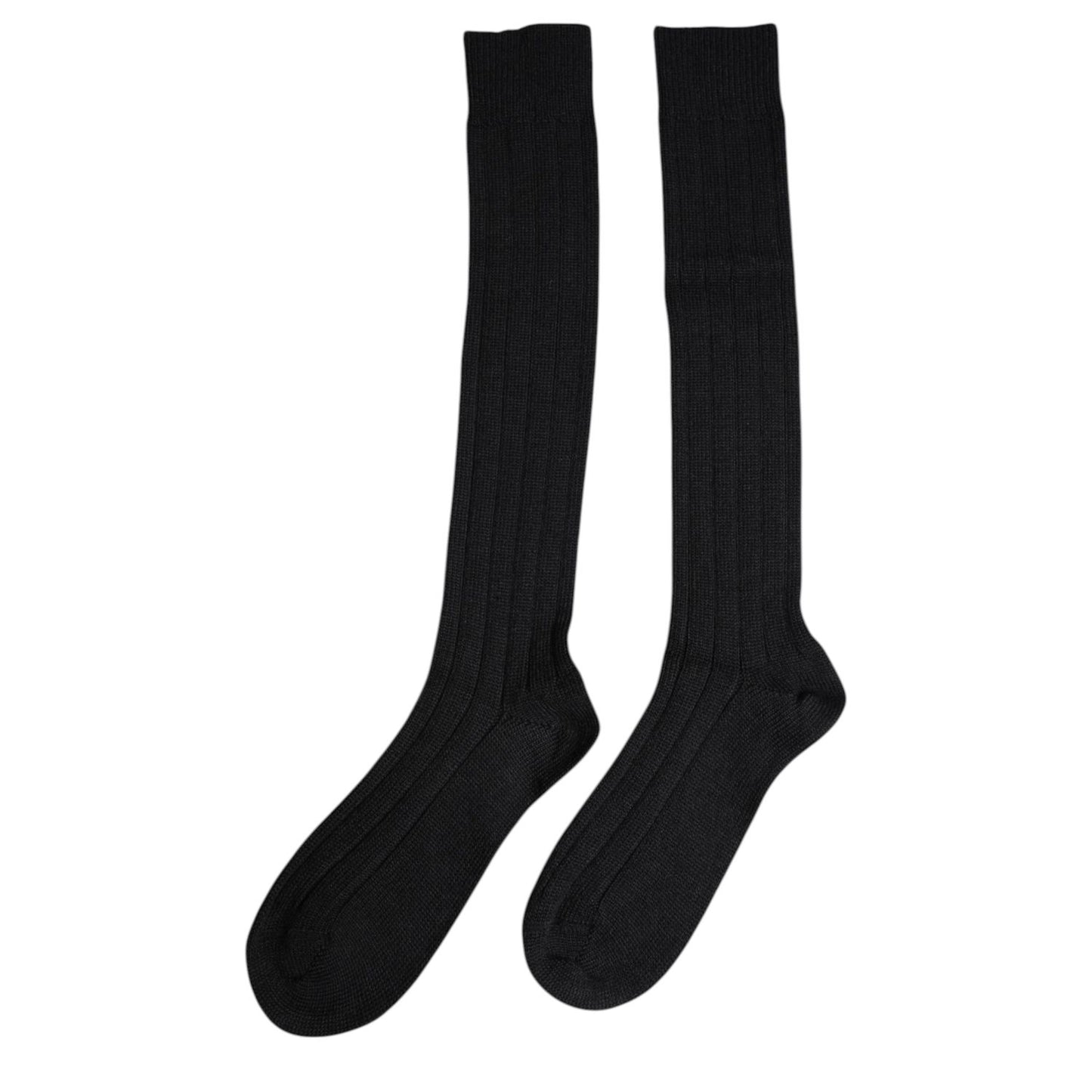 Dolce & Gabbana Black DG Logo Print Over The Calf Socks