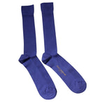 Dolce & Gabbana Purple Cotton Logo Over The Calf Socks SCS2241-L