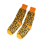 Dolce & Gabbana Yellow Black Print Mid Calf Men Socks SCS2251-M