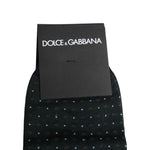 Dolce & Gabbana Black Polka Dots Cotton Mid Calf Socks SCS2200-L