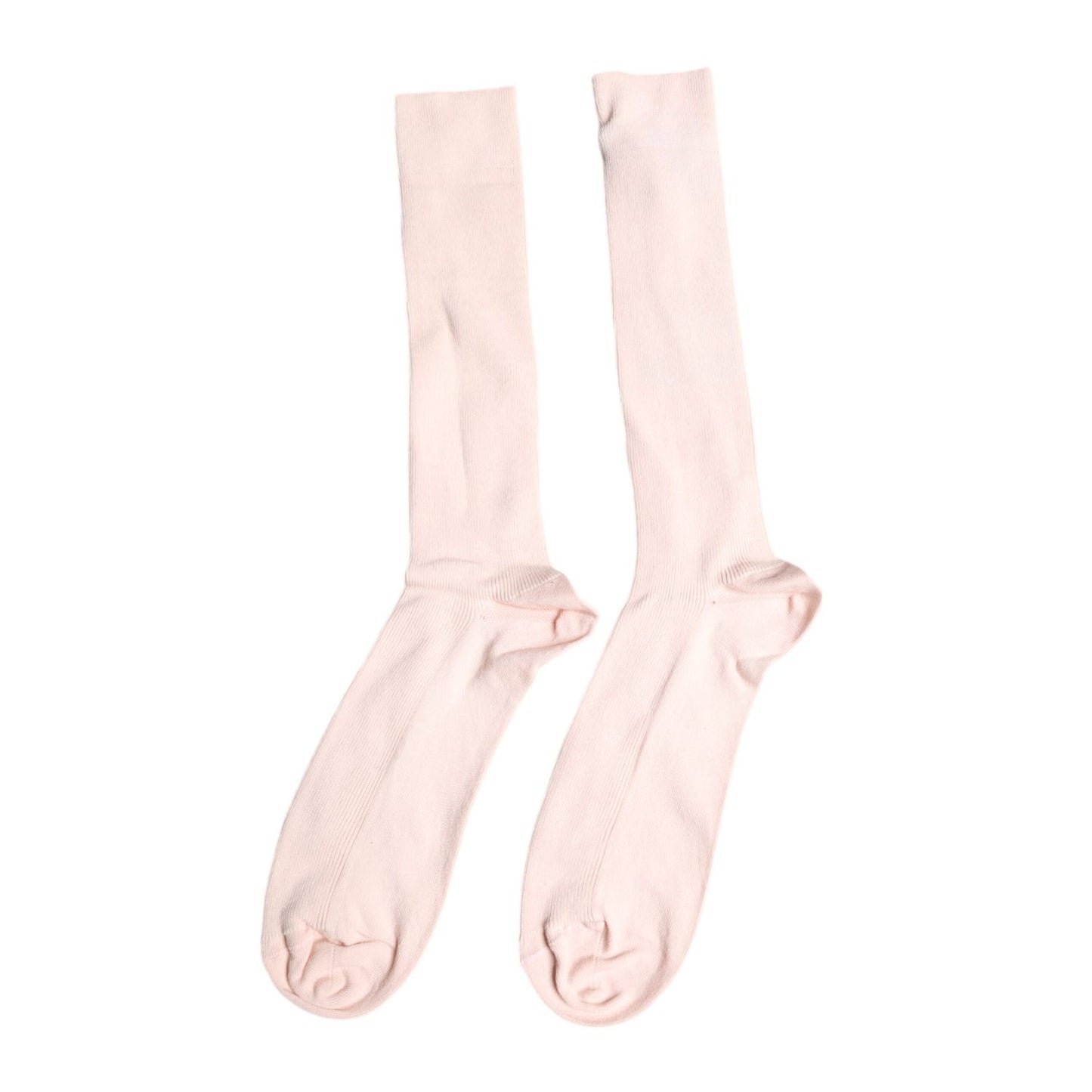 Dolce & Gabbana Ivory Cotton Stretch Logo Over Calf Socks SCS2214-L