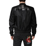 Dolce & Gabbana Black Lambskin Leather Biker Full Zip Jacket JKT4137-48