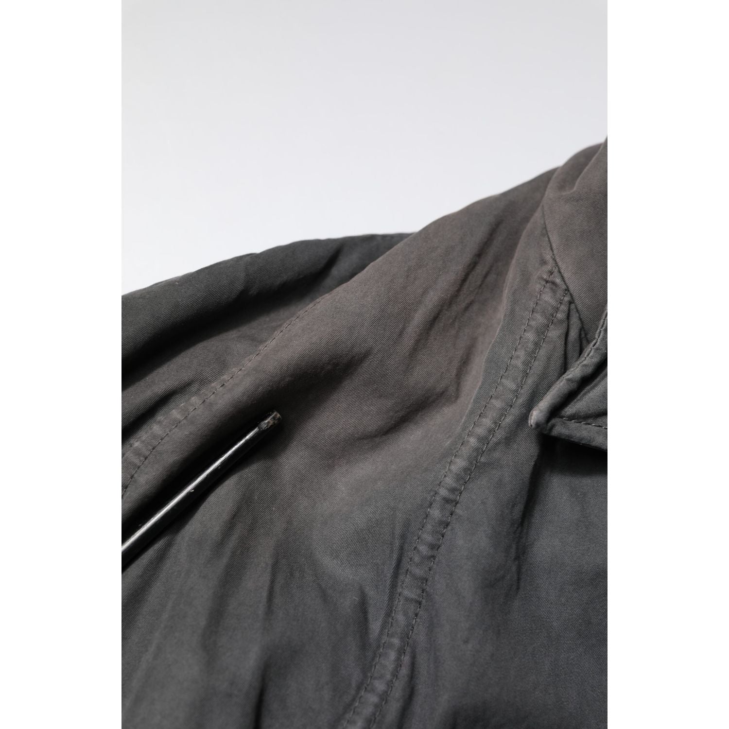 Dolce & Gabbana Black Solid Cotton Collared Coat Jacket