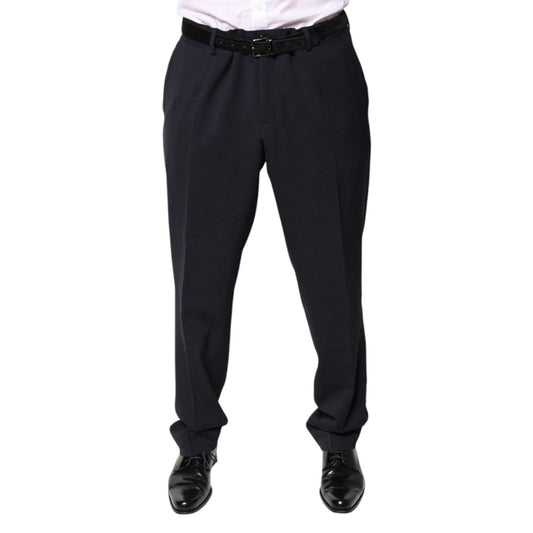 Dolce & Gabbana Black Wool Mid Waist Dress Pants PAN76214-58