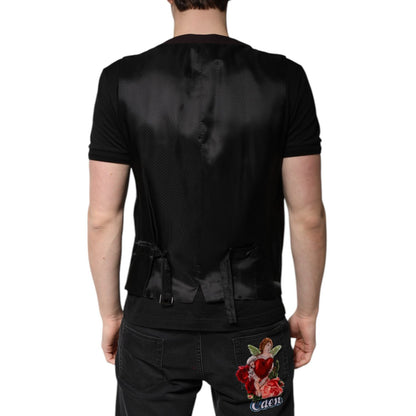 Dolce & Gabbana Maroon Wool Waistcoat Dress Formal Vest