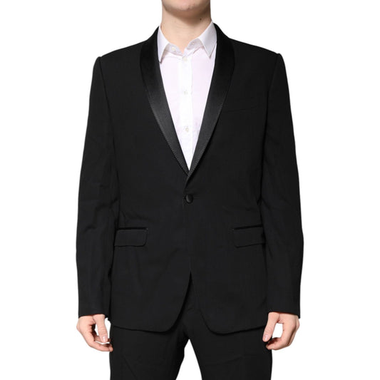 Dolce & Gabbana Black Wool Single Breasted 2 Piece Suit KOS2299-52