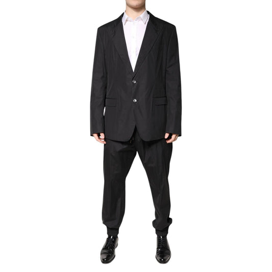 Dolce & Gabbana Black Cotton Single Breasted 2 Piece Suit KOS2303-58