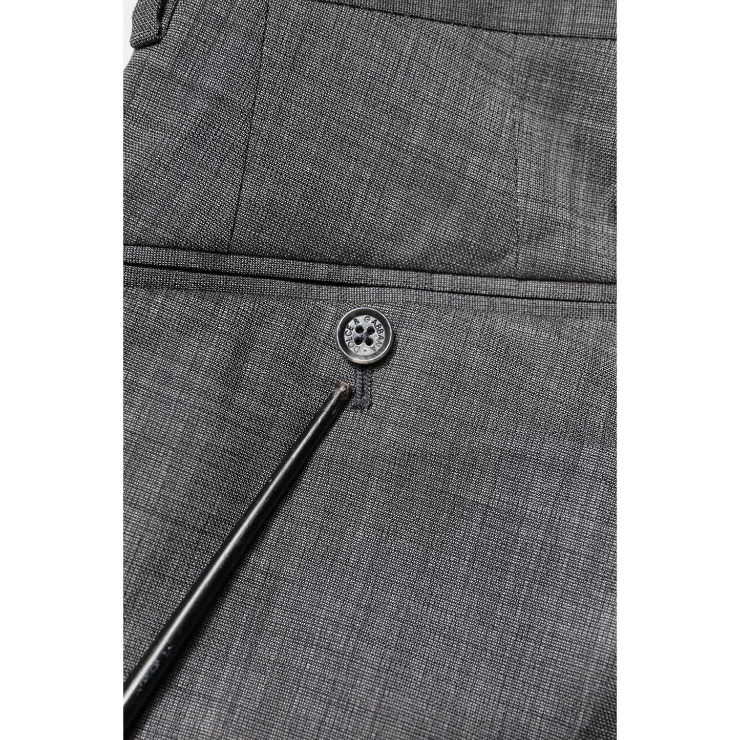 Dolce & Gabbana Gray Wool Single Breasted 2 Piece Suit