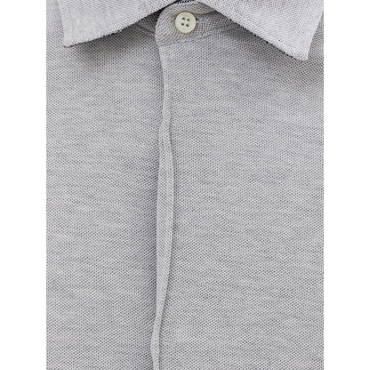 Corneliani Gray Cotton Shirt