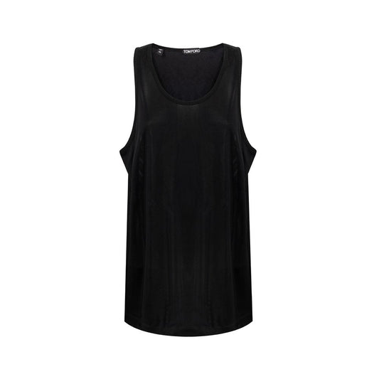 Tom Ford Black Viscose Tank Top TO-8638676-IT52 | XXL