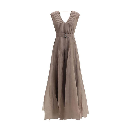 Brunello Cucinelli Silk Long Dress BR-MF940A5336C2925-L