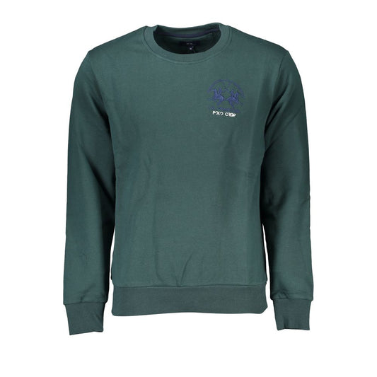 La Martina Green Cotton Men Sweater