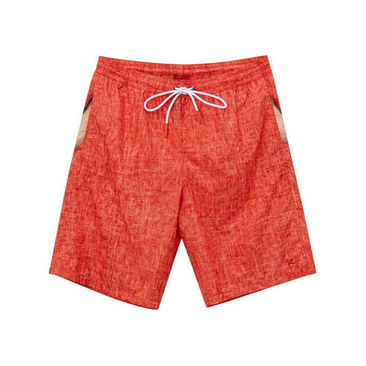 Isaia Red Polyester Swim Short