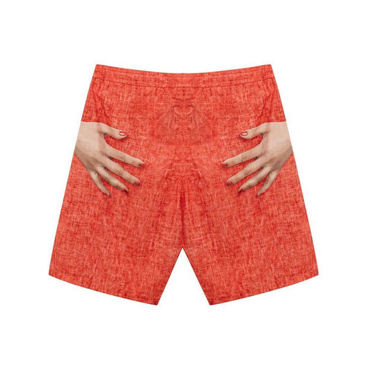 Isaia Red Polyester Swim Short