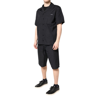 Dolce & Gabbana Black Cotton Men Pajama Set Sleepwear