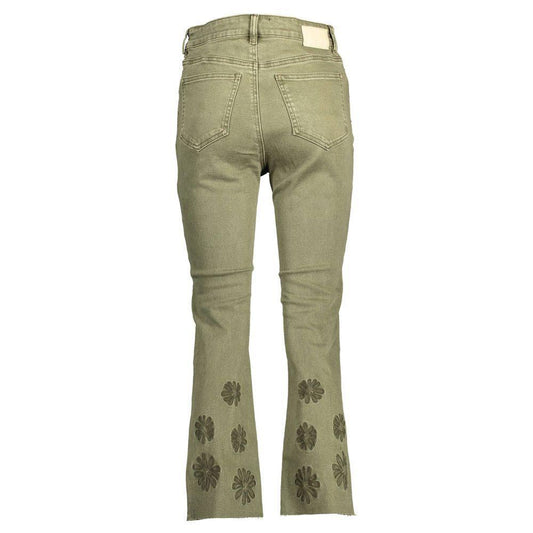 Desigual Green Cotton Women Jeans