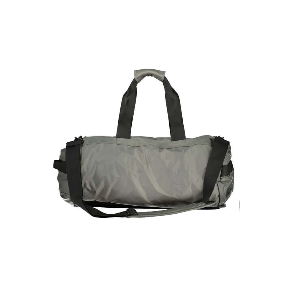 Front view with bag zipped and handles upright.