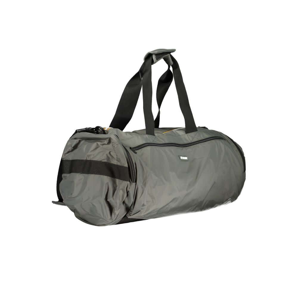 Front view with bag zipped and handles upright.