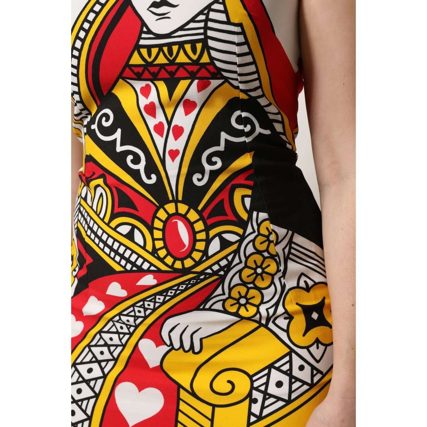 Dolce & Gabbana White Queen Of Hearts Sleeveless Maxi Dress DR81662-38