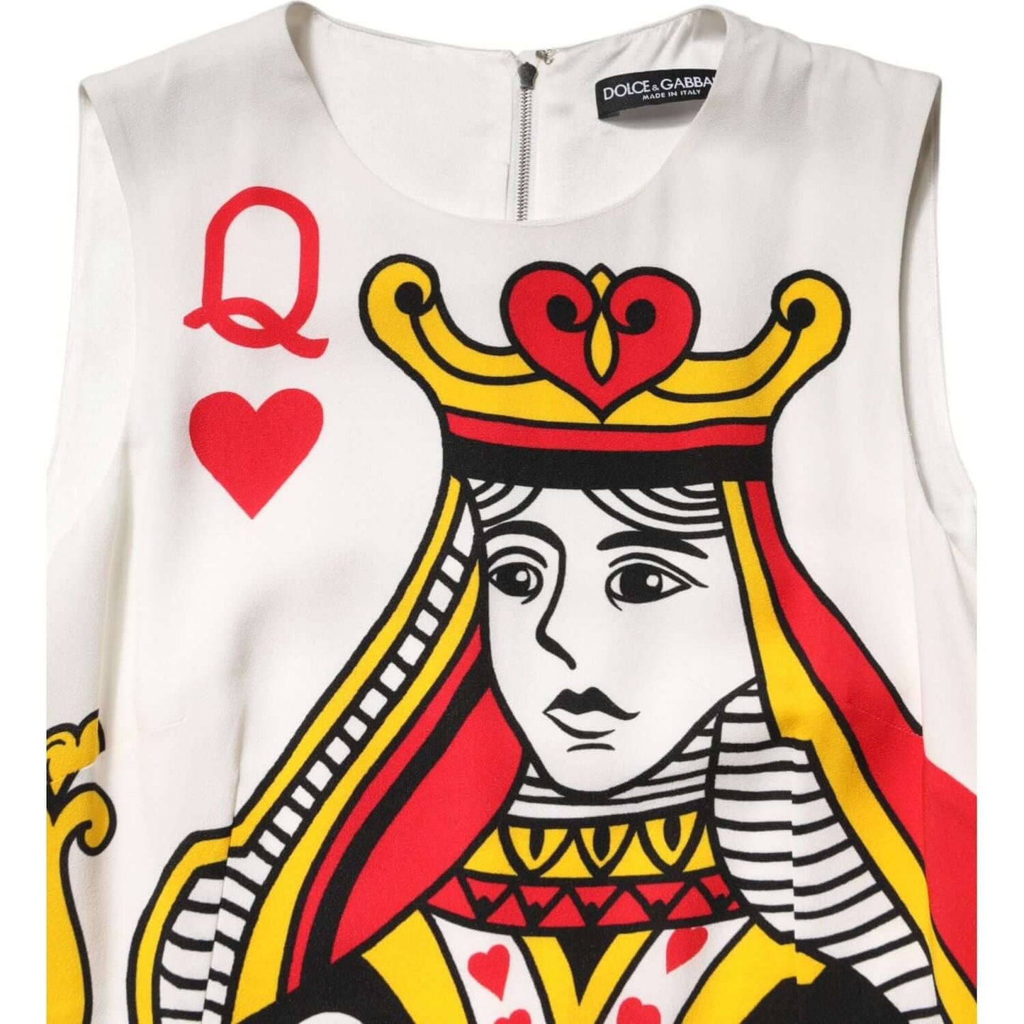Dolce & Gabbana White Queen Of Hearts Sleeveless Maxi Dress DR81662-38