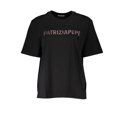 Patrizia Pepe Black Cotton Women T-Shirt