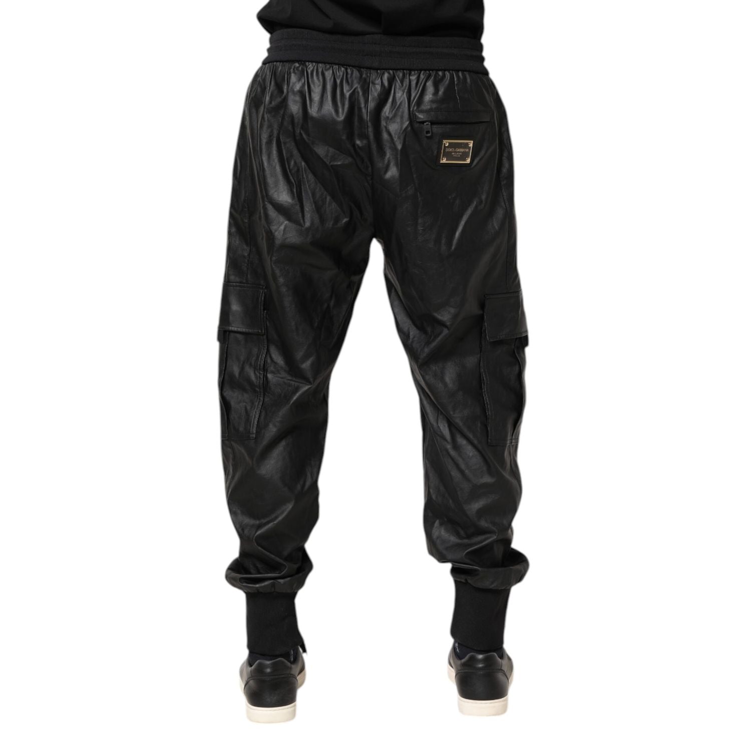 Dolce & Gabbana Black Cotton Cargo Jogger Sweatpants Pants