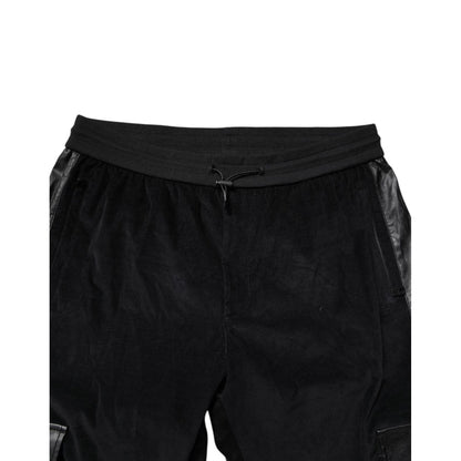 Dolce & Gabbana Black Cotton Cargo Jogger Sweatpants Pants