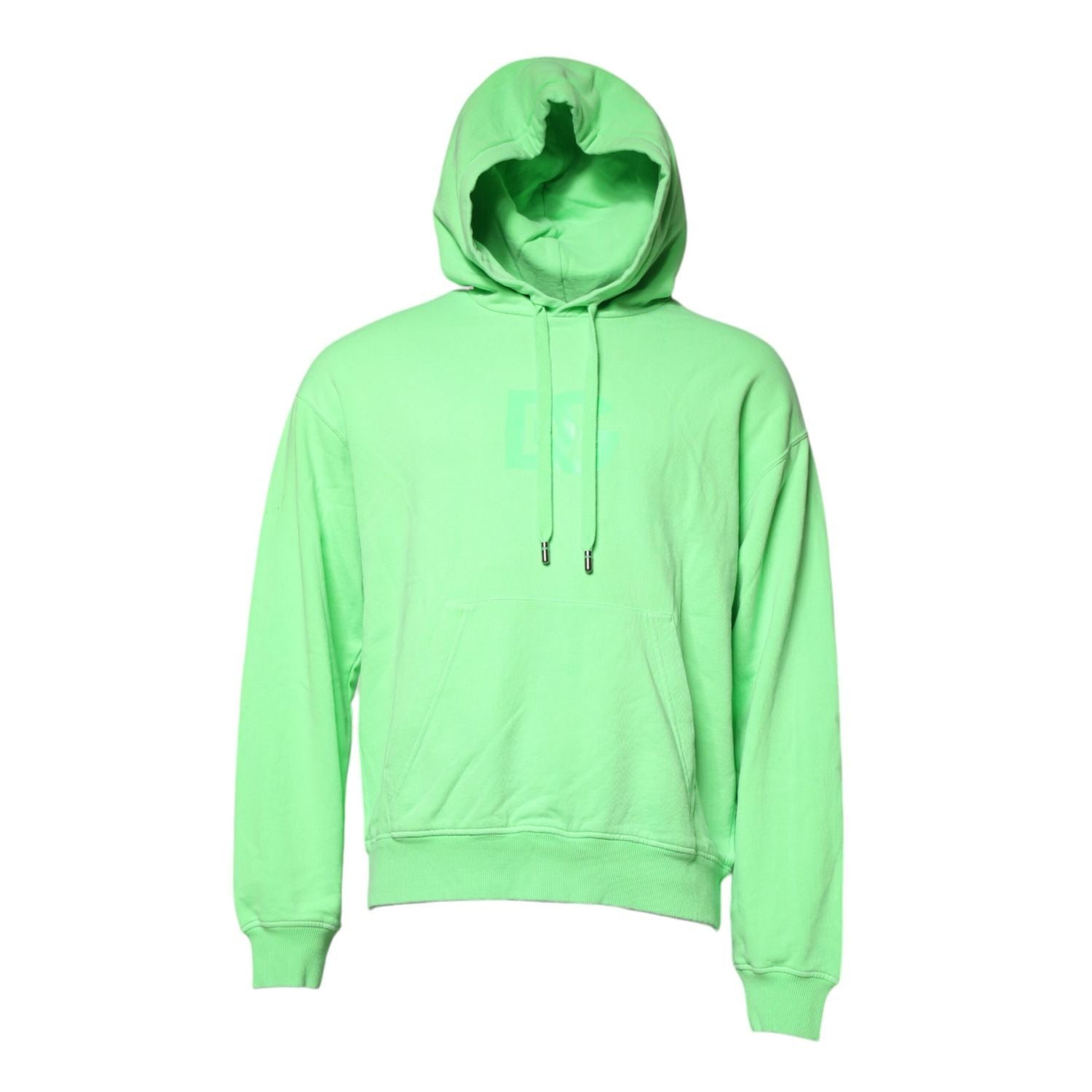 Dolce & Gabbana Green Cotton DG Logo Print Hooded Sweater