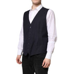 Dolce & Gabbana Black Wool Waistcoat Dress Formal Vest TSH87809-56