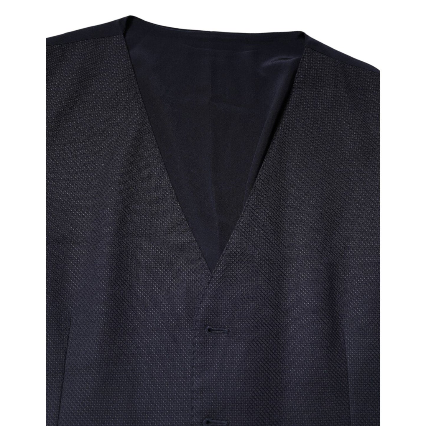 Dolce & Gabbana Black Wool Waistcoat Dress Formal Vest TSH87809-56