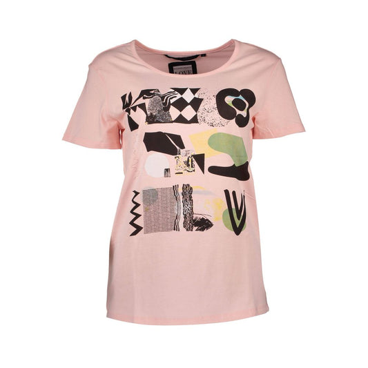 Silvian Heach Pink Cotton Women T-Shirt