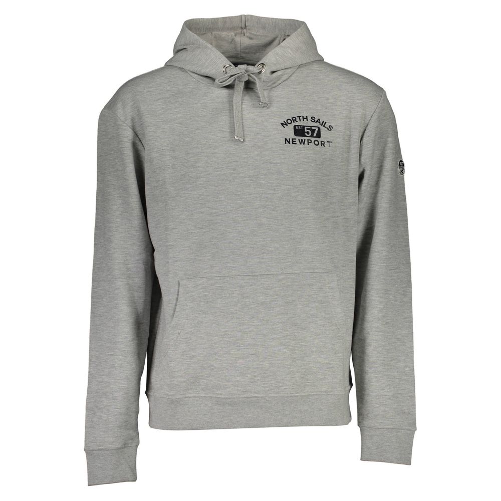 North Sails Gray Cotton Men Sweatshirt