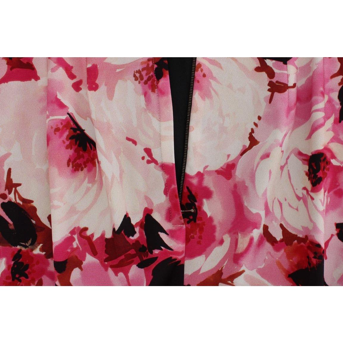 花卉优雅紧身长裙