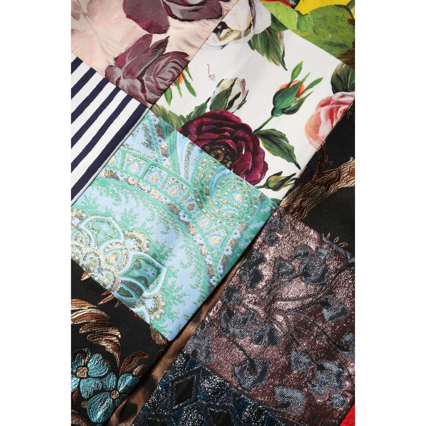 Dolce & Gabbana Multicolor Patchwork Sleeveless Sheath Dress