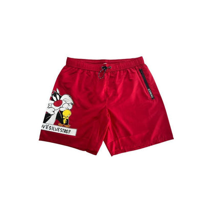 Iceberg Red Polyester Men's Swim Short