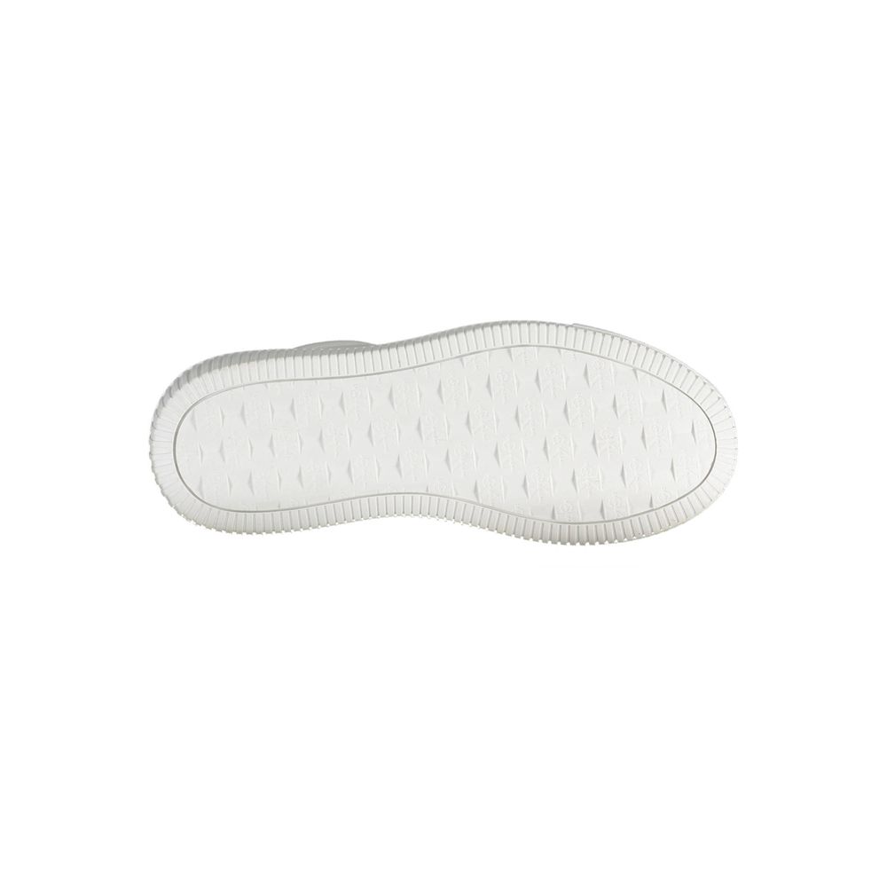 Sole design of Calvin Klein White Leather Women Sneaker showcasing non-slip grip and stylish craftsmanship.