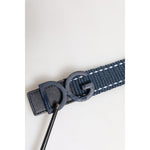 Dolce & Gabbana Blue Cotton Leather DG Logo Metal Buckle Belt BEL9428-100