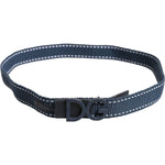 Dolce & Gabbana Blue Cotton Leather DG Logo Metal Buckle Belt BEL9428-100