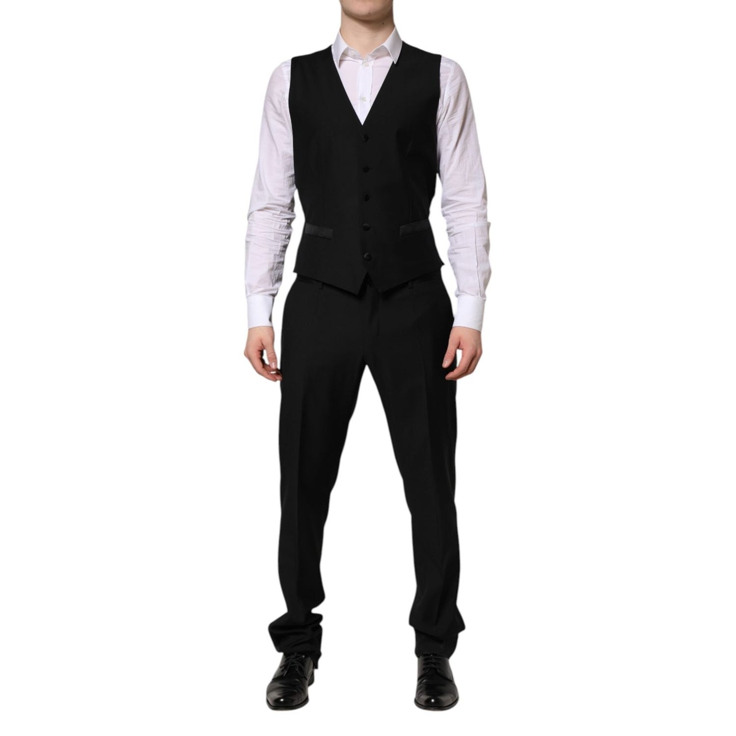 Dolce & Gabbana Black MARTINI Crystal Embellished 3 Pc Suit