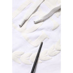 Dolce & Gabbana White Embossed Logo Hooded Sweatshirt Sweater