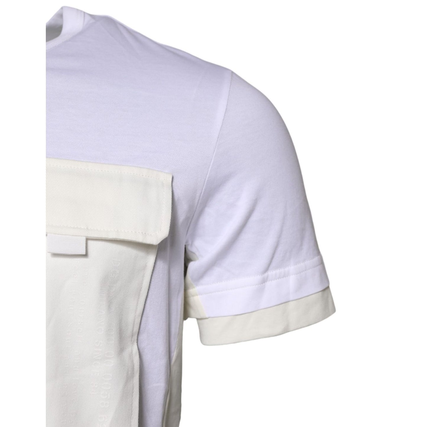 Dolce & Gabbana White Cotton Pocket Short Sleeves T-shirt