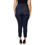 Dolce & Gabbana Blue Cotton High Waisted Cropped Denim Jeans PAN76165-44