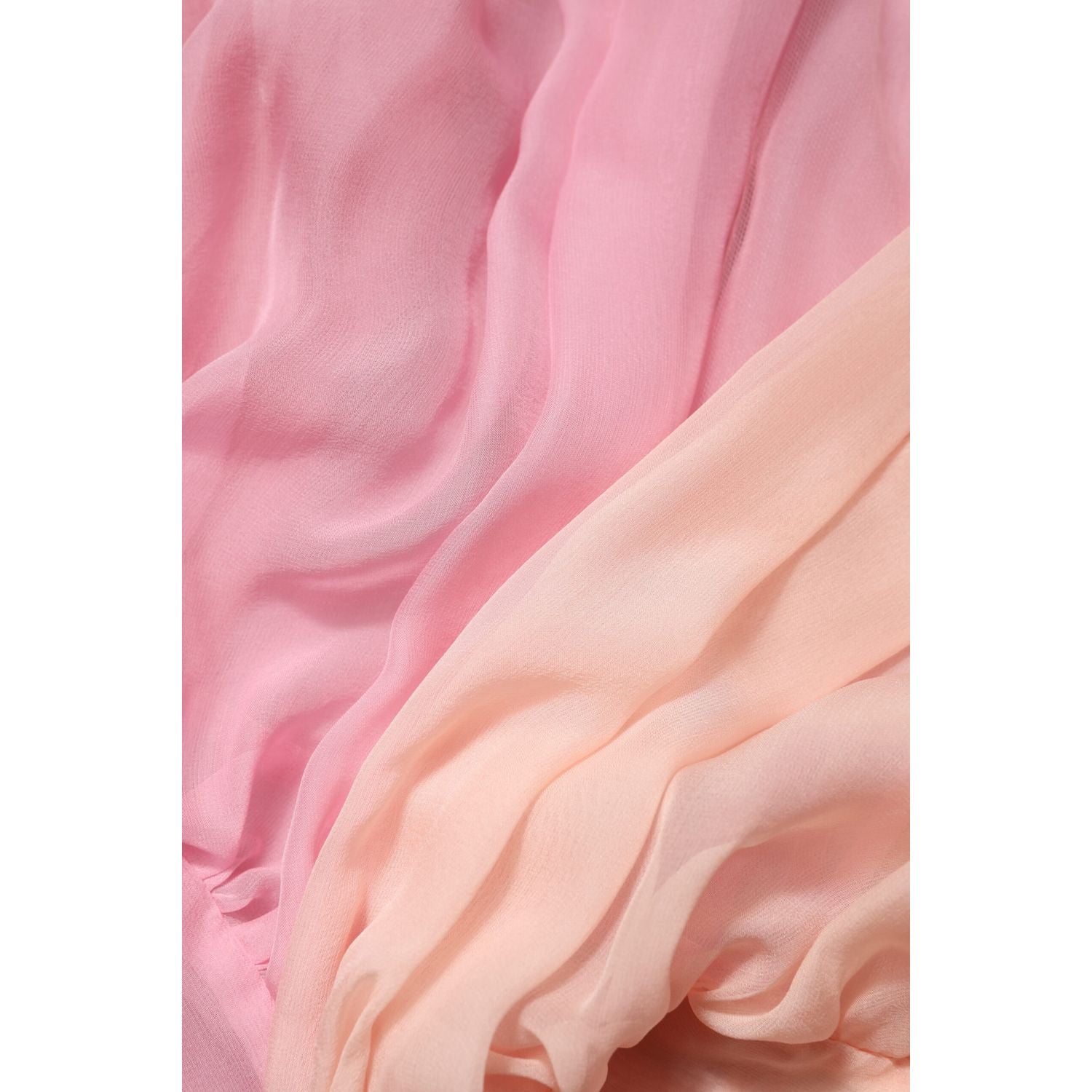 Dolce & Gabbana Pink Plunging V-neck Long Sleeves Blouse Top